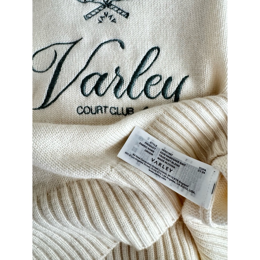 Varley Edie Namesake Knit Cashmere Blend Crew Neck Sweater, Size S, NWT - Picture 8 of 11